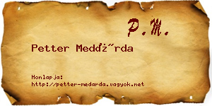 Petter Medárda névjegykártya